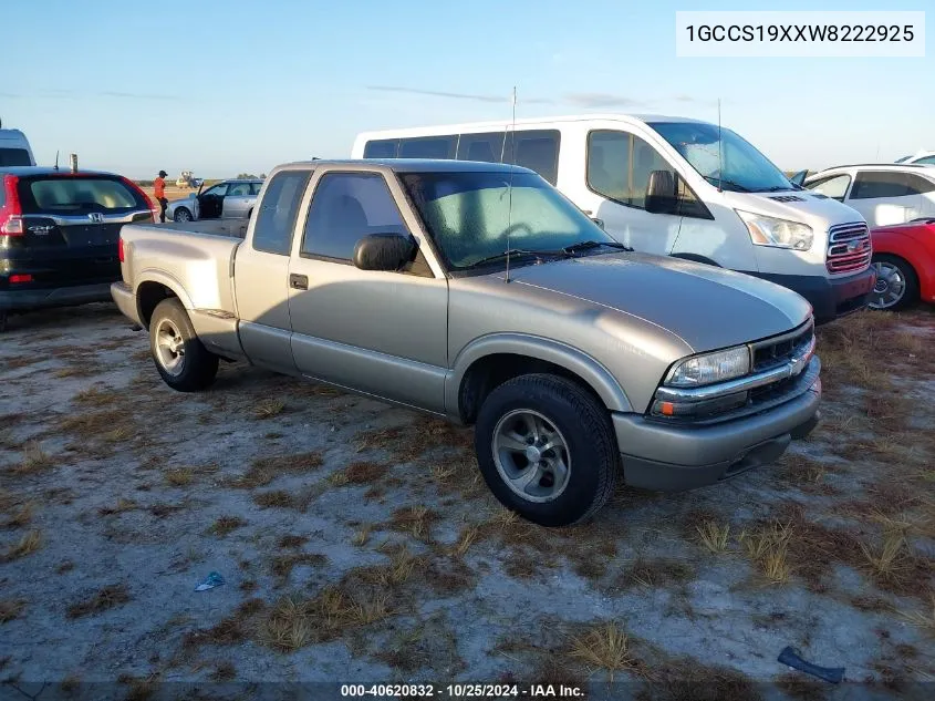 1998 Chevrolet S-10 Ls Sportside VIN: 1GCCS19XXW8222925 Lot: 40620832