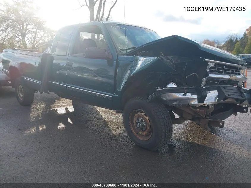 1998 Chevrolet C/K 1500 Silverado Fleetside VIN: 1GCEK19M7WE179435 Lot: 40739688