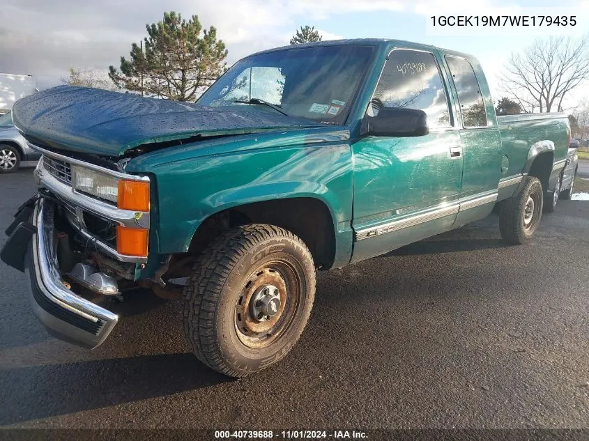 1998 Chevrolet C/K 1500 Silverado Fleetside VIN: 1GCEK19M7WE179435 Lot: 40739688