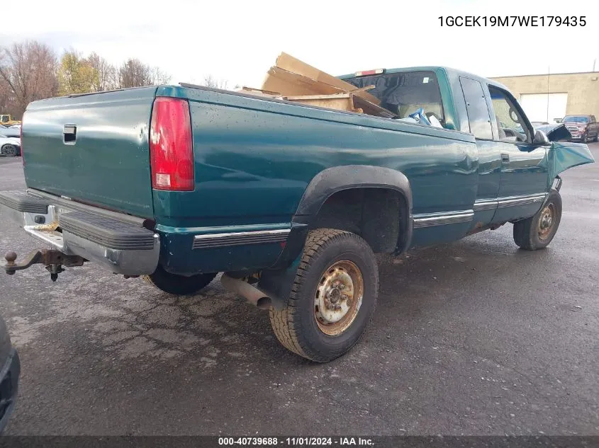 1998 Chevrolet C/K 1500 Silverado Fleetside VIN: 1GCEK19M7WE179435 Lot: 40739688