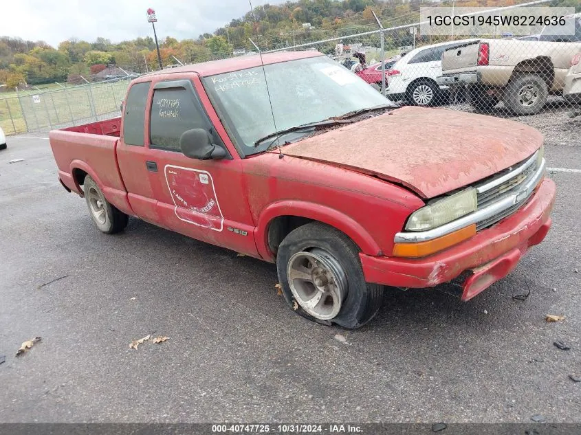 1998 Chevrolet S-10 Ls Fleetside VIN: 1GCCS1945W8224636 Lot: 40747725