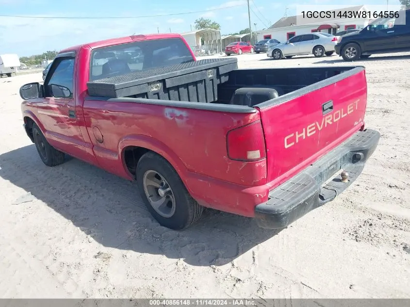 1998 Chevrolet S-10 Fleetside VIN: 1GCCS1443W8164556 Lot: 40856148