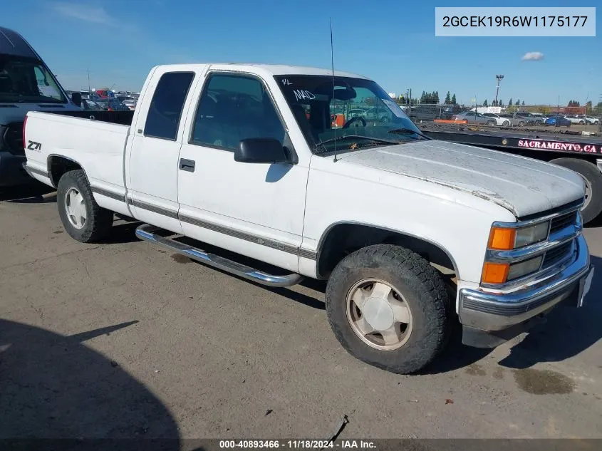 1998 Chevrolet K1500 Fleetside VIN: 2GCEK19R6W1175177 Lot: 40893466