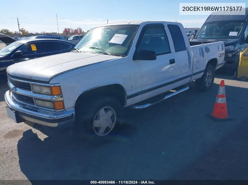 1998 Chevrolet K1500 Fleetside VIN: 2GCEK19R6W1175177 Lot: 40893466