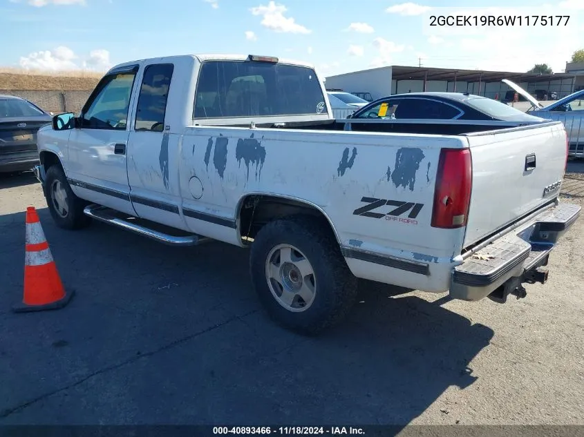 1998 Chevrolet K1500 Fleetside VIN: 2GCEK19R6W1175177 Lot: 40893466