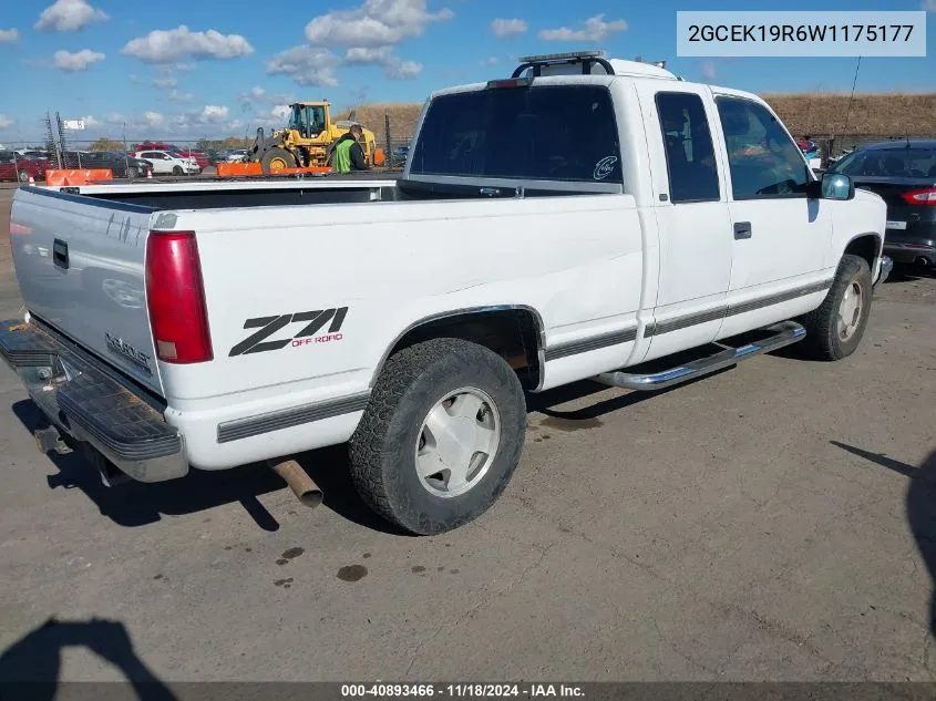 1998 Chevrolet K1500 Fleetside VIN: 2GCEK19R6W1175177 Lot: 40893466