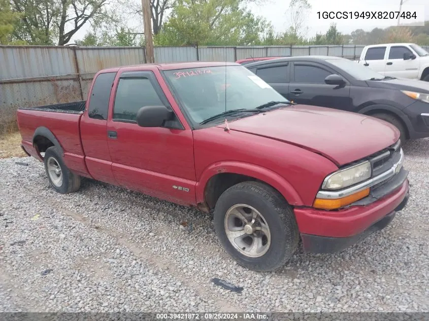 1999 Chevrolet S-10 Ls VIN: 1GCCS1949X8207484 Lot: 39421872