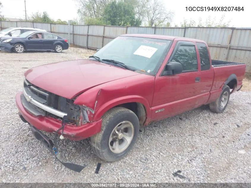 1999 Chevrolet S-10 Ls VIN: 1GCCS1949X8207484 Lot: 39421872