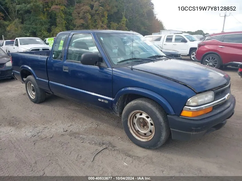 2000 Chevrolet S-10 VIN: 1GCCS19W7Y8128852 Lot: 40533677