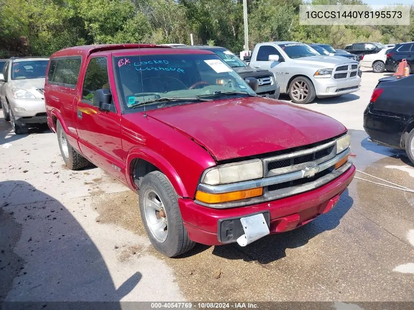 1GCCS1440Y8195573 2000 Chevrolet S-10 Ls