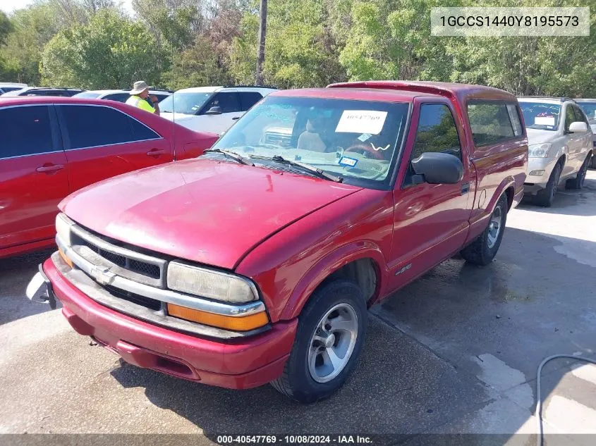 1GCCS1440Y8195573 2000 Chevrolet S-10 Ls