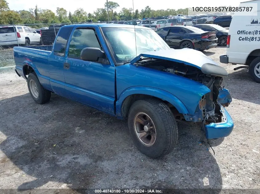 2000 Chevrolet S-10 Ls VIN: 1GCCS1957Y8285787 Lot: 40743180