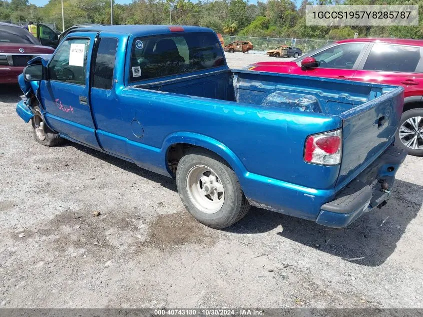 2000 Chevrolet S-10 Ls VIN: 1GCCS1957Y8285787 Lot: 40743180