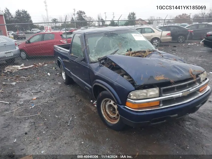 2000 Chevrolet S-10 Ls VIN: 1GCCS1441YK185069 Lot: 40845306