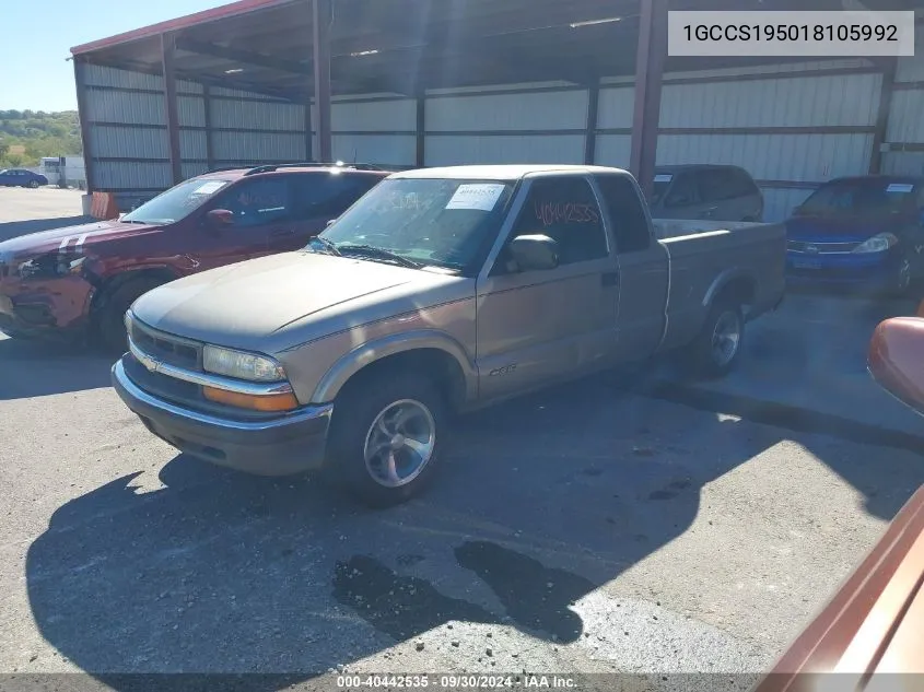 1GCCS195018105992 2001 Chevrolet S Truck S10