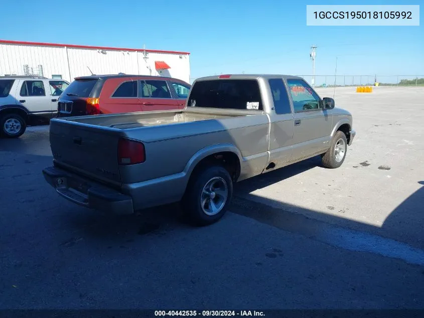 1GCCS195018105992 2001 Chevrolet S Truck S10