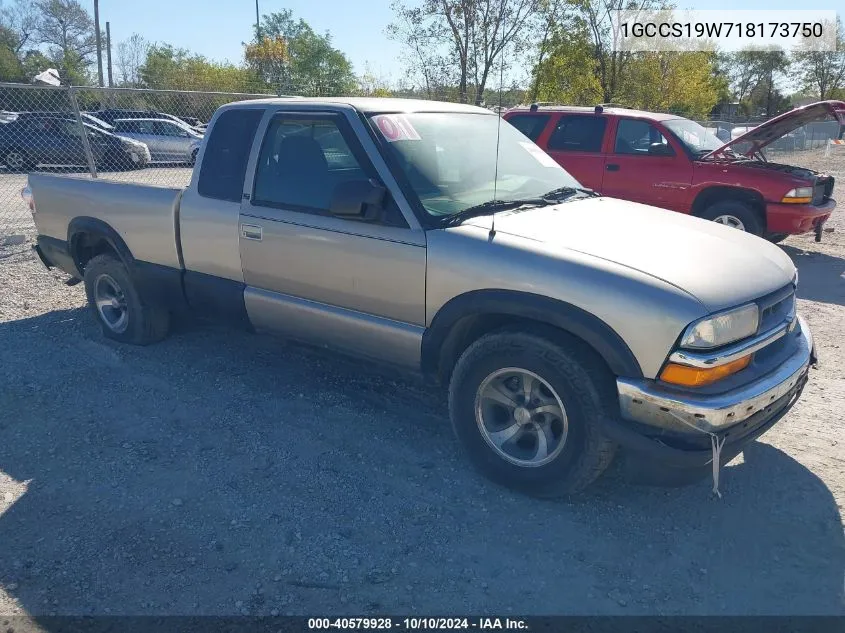 2001 Chevrolet S-10 Ls VIN: 1GCCS19W718173750 Lot: 40579928