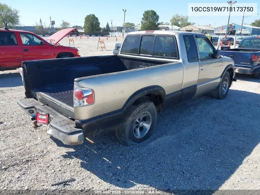 1GCCS19W718173750 2001 Chevrolet S-10 Ls