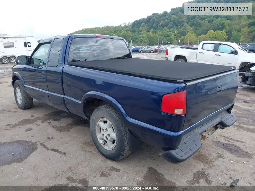 1GCDT19W328112673 2002 Chevrolet S-10 Ls