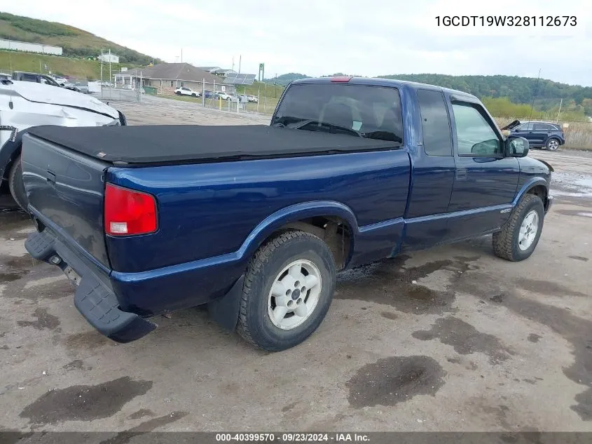 1GCDT19W328112673 2002 Chevrolet S-10 Ls