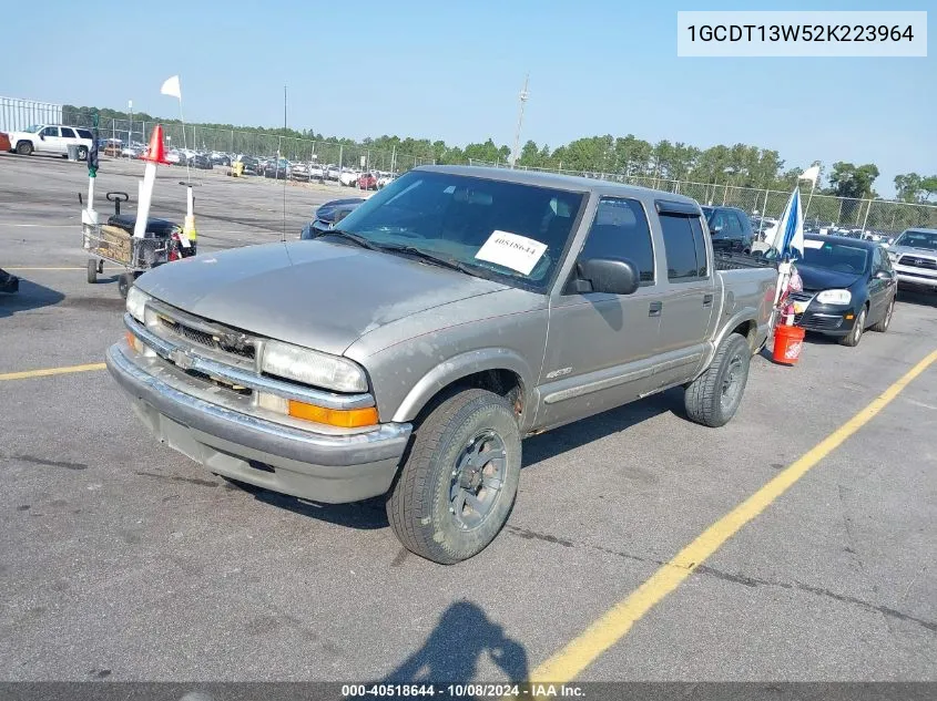 2002 Chevrolet S Truck S10 VIN: 1GCDT13W52K223964 Lot: 40518644