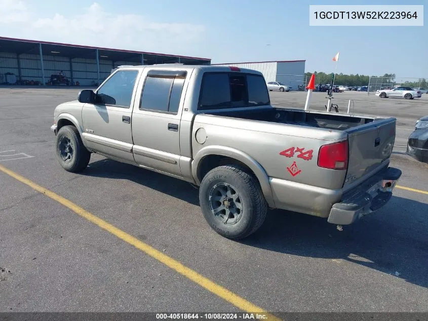 2002 Chevrolet S Truck S10 VIN: 1GCDT13W52K223964 Lot: 40518644