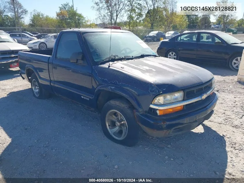 2002 Chevrolet S-10 Ls VIN: 1GCCS145X28128821 Lot: 40580026