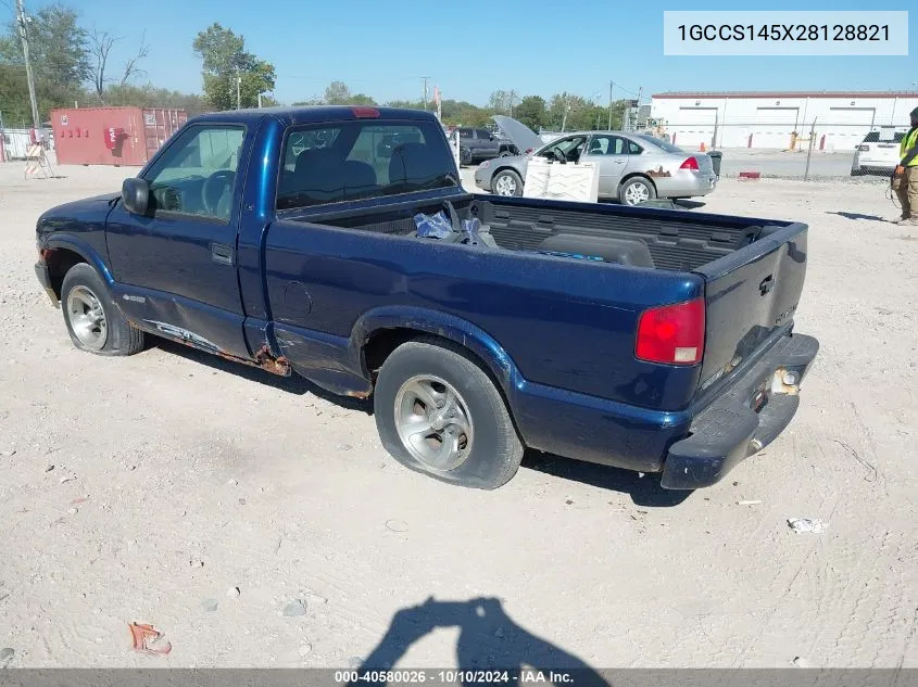 2002 Chevrolet S-10 Ls VIN: 1GCCS145X28128821 Lot: 40580026