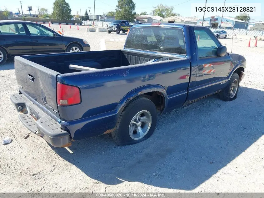 2002 Chevrolet S-10 Ls VIN: 1GCCS145X28128821 Lot: 40580026