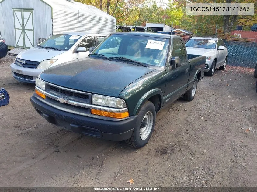 2002 Chevrolet S-10 VIN: 1GCCS145128141666 Lot: 40690476