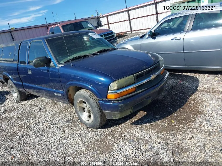 2002 Chevrolet S-10 Ls VIN: 1GCCS19W228133321 Lot: 40796554