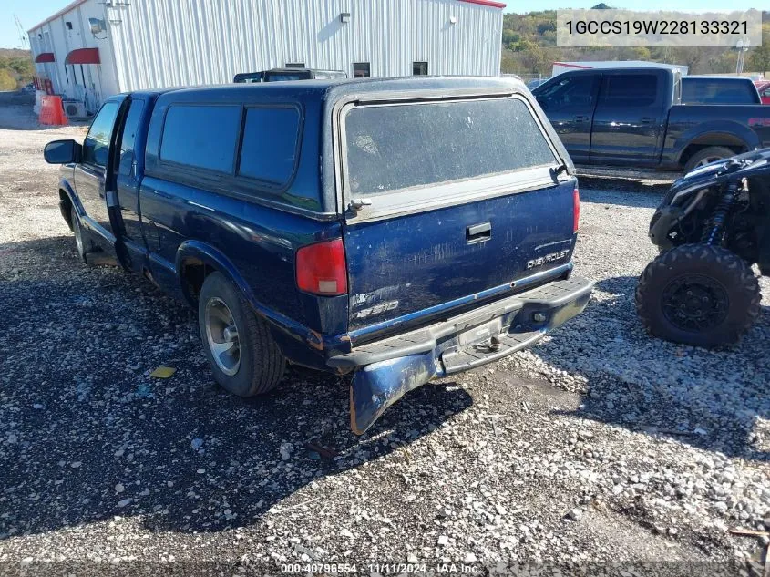 2002 Chevrolet S-10 Ls VIN: 1GCCS19W228133321 Lot: 40796554