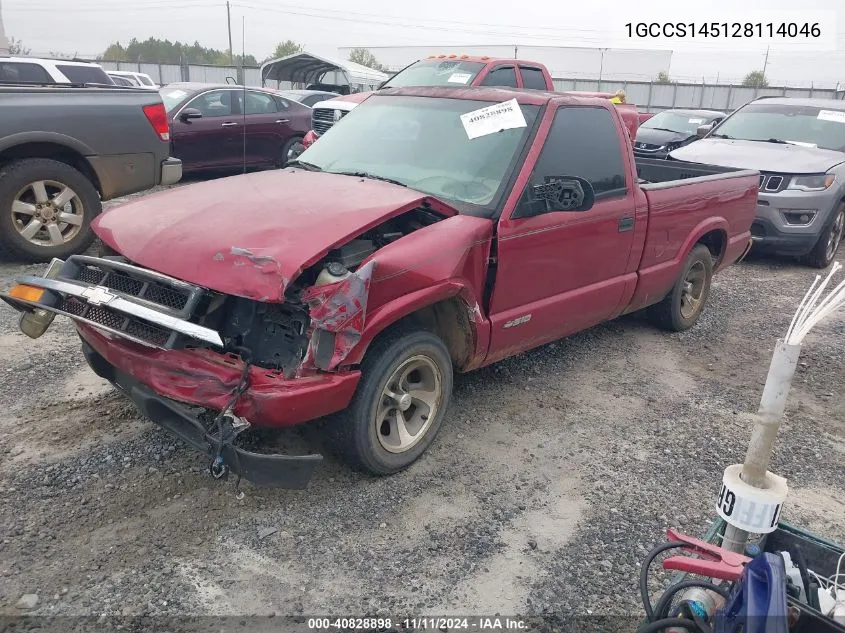 2002 Chevrolet S Truck Ls VIN: 1GCCS145128114046 Lot: 40828898