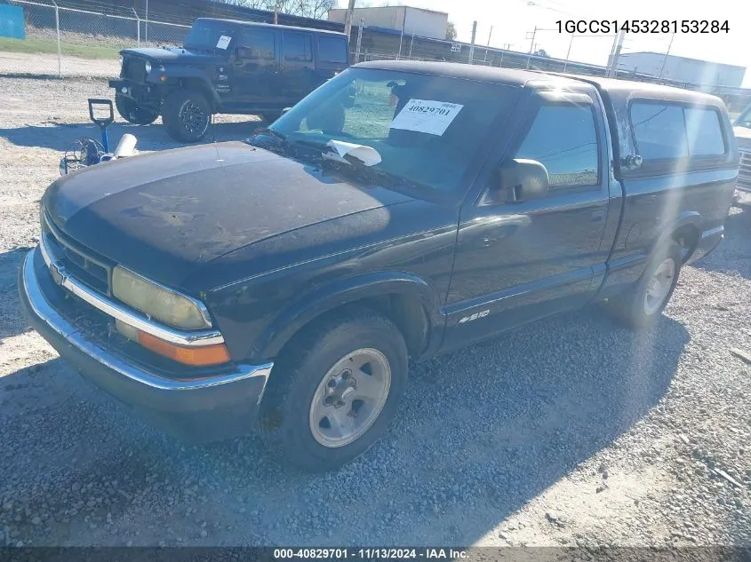 2002 Chevrolet S-10 Ls VIN: 1GCCS145328153284 Lot: 40829701