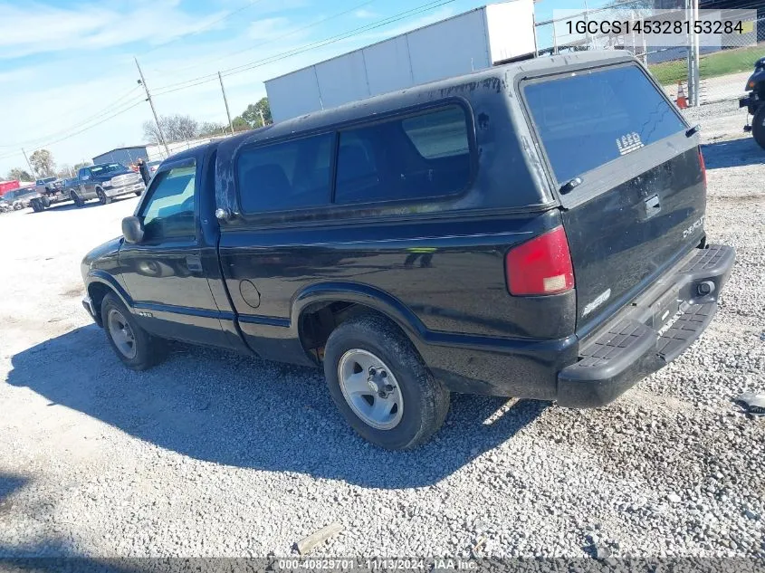 2002 Chevrolet S-10 Ls VIN: 1GCCS145328153284 Lot: 40829701