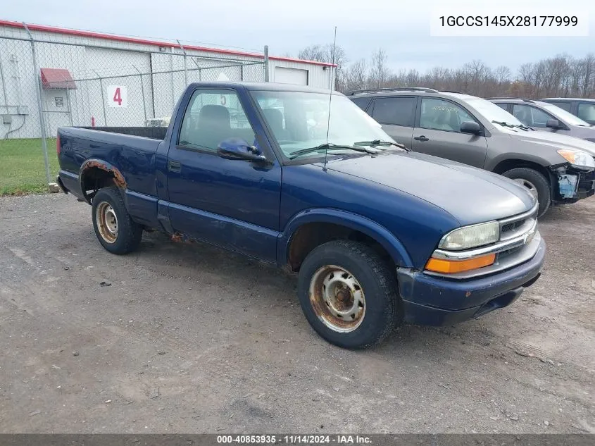 2002 Chevrolet S-10 VIN: 1GCCS145X28177999 Lot: 40853935