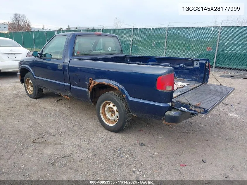 2002 Chevrolet S-10 VIN: 1GCCS145X28177999 Lot: 40853935