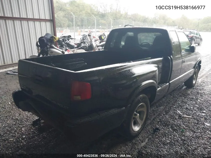 2003 Chevrolet S-10 Ls VIN: 1GCCS19H538166977 Lot: 40423536