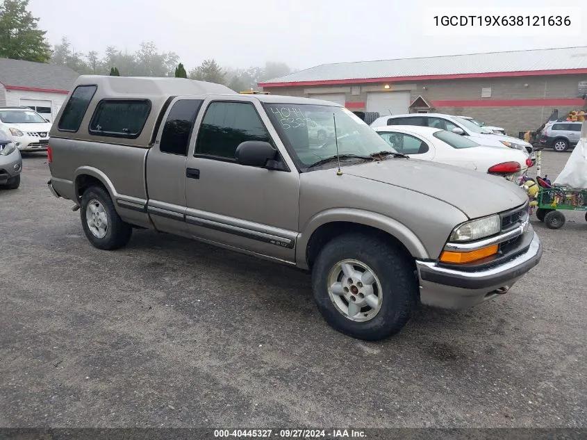 1GCDT19X638121636 2003 Chevrolet S-10 Ls