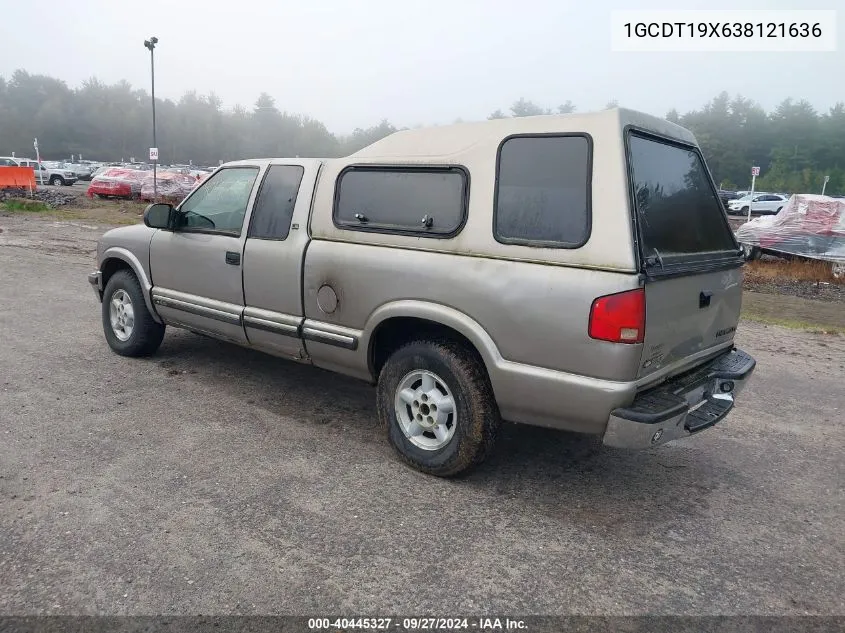 1GCDT19X638121636 2003 Chevrolet S-10 Ls