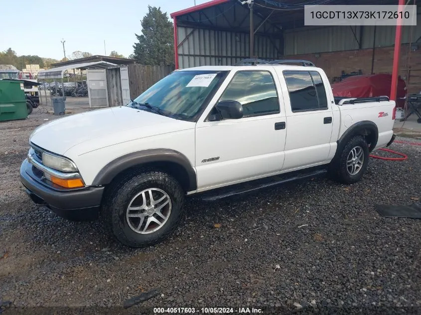 2003 Chevrolet S-10 Ls VIN: 1GCDT13X73K172610 Lot: 40517603