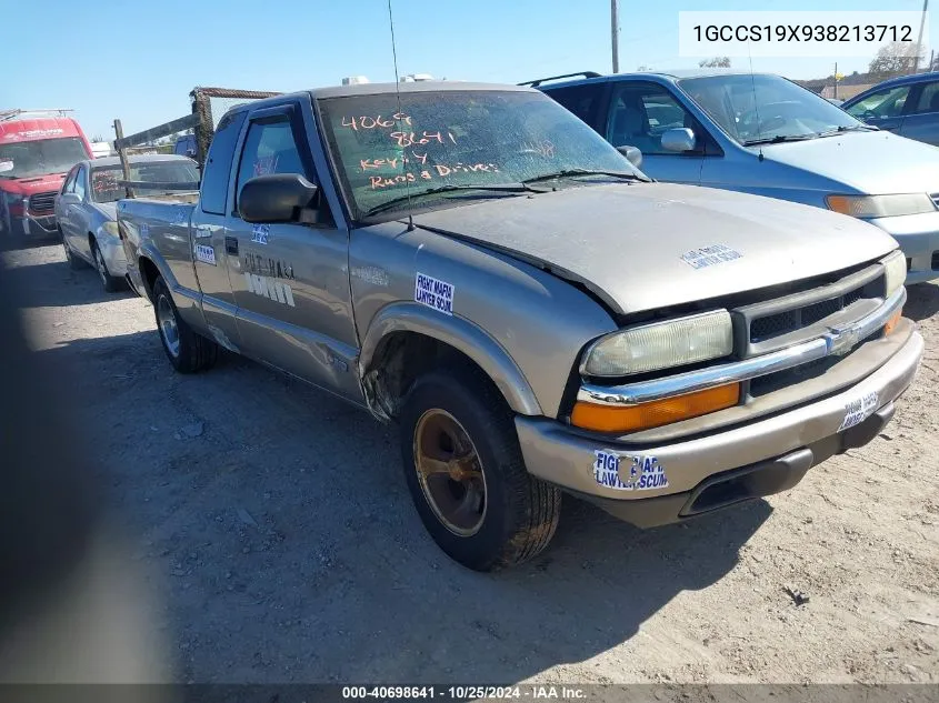 2003 Chevrolet S-10 Ls VIN: 1GCCS19X938213712 Lot: 40698641