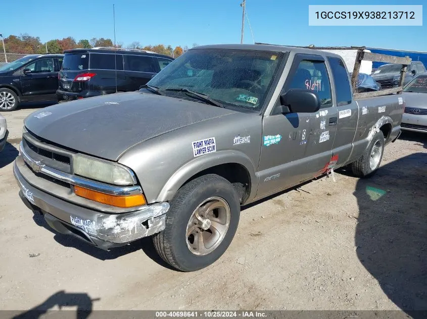 2003 Chevrolet S-10 Ls VIN: 1GCCS19X938213712 Lot: 40698641