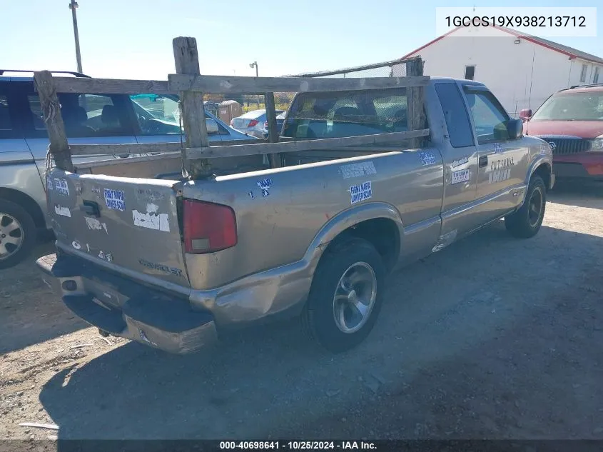 2003 Chevrolet S-10 Ls VIN: 1GCCS19X938213712 Lot: 40698641