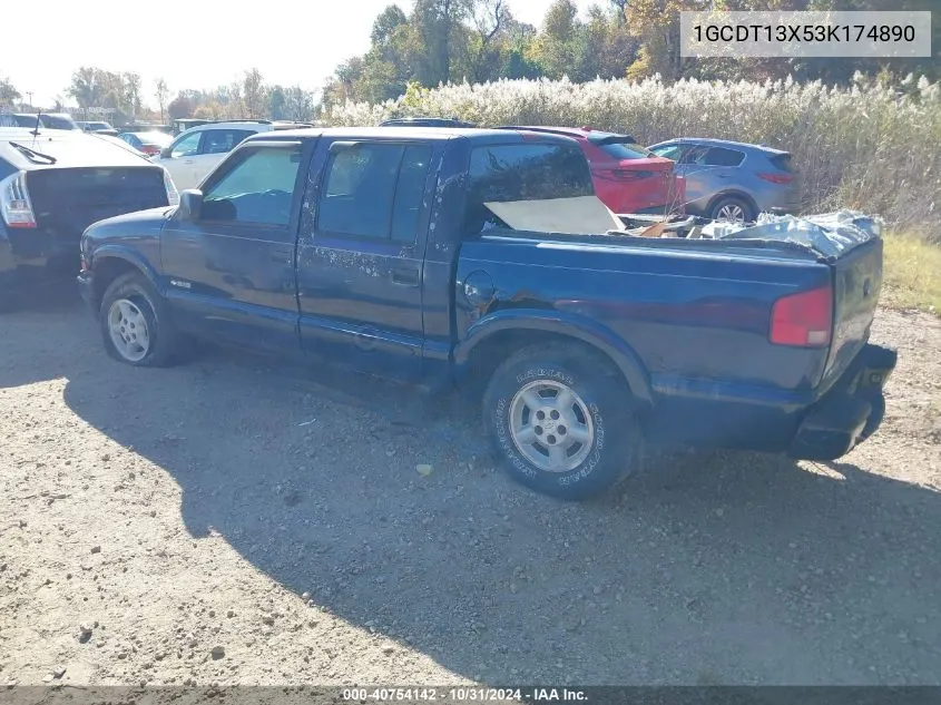 2003 Chevrolet S-10 Ls VIN: 1GCDT13X53K174890 Lot: 40754142