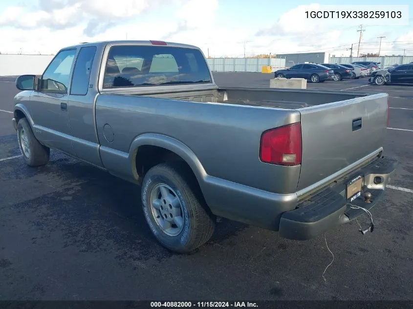 2003 Chevrolet S-10 Ls VIN: 1GCDT19X338259103 Lot: 40882000