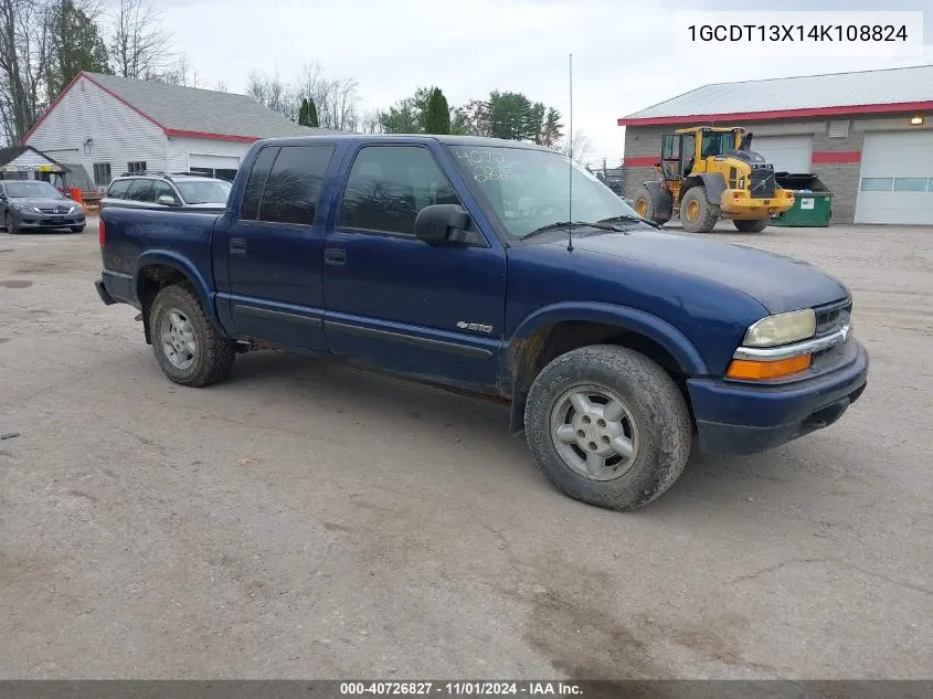 2004 Chevrolet S-10 Ls VIN: 1GCDT13X14K108824 Lot: 40726827