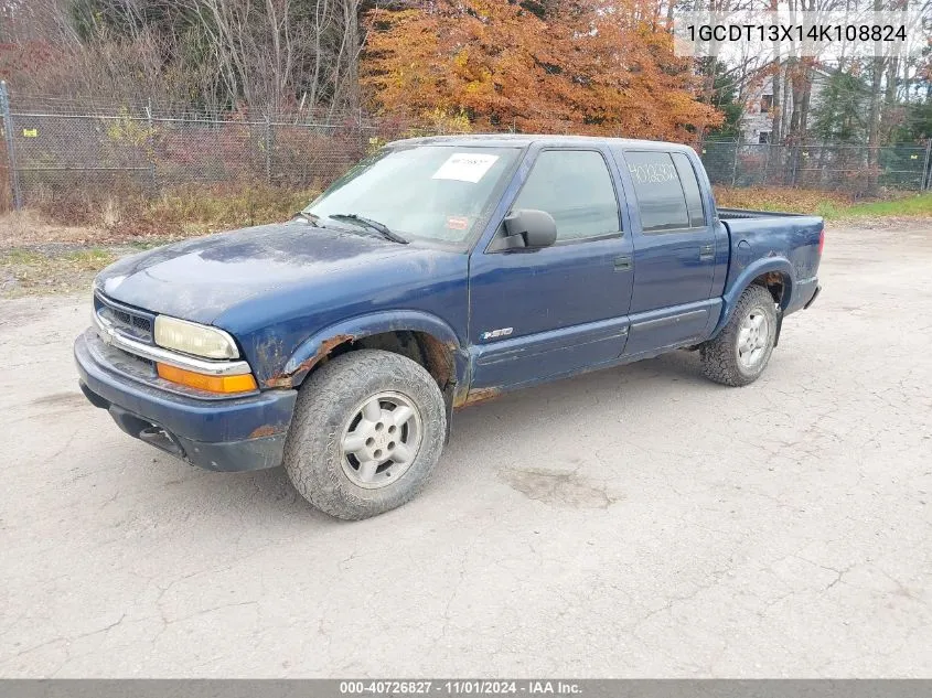 2004 Chevrolet S-10 Ls VIN: 1GCDT13X14K108824 Lot: 40726827