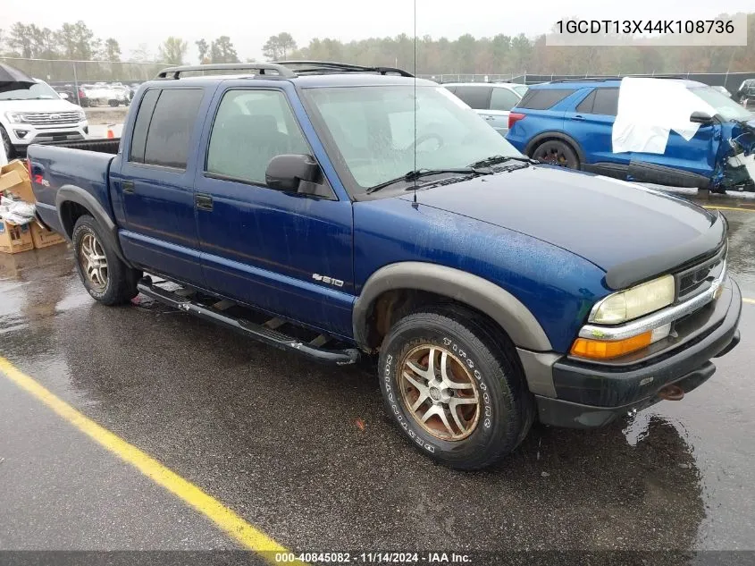 2004 Chevrolet S-10 Ls VIN: 1GCDT13X44K108736 Lot: 40845082