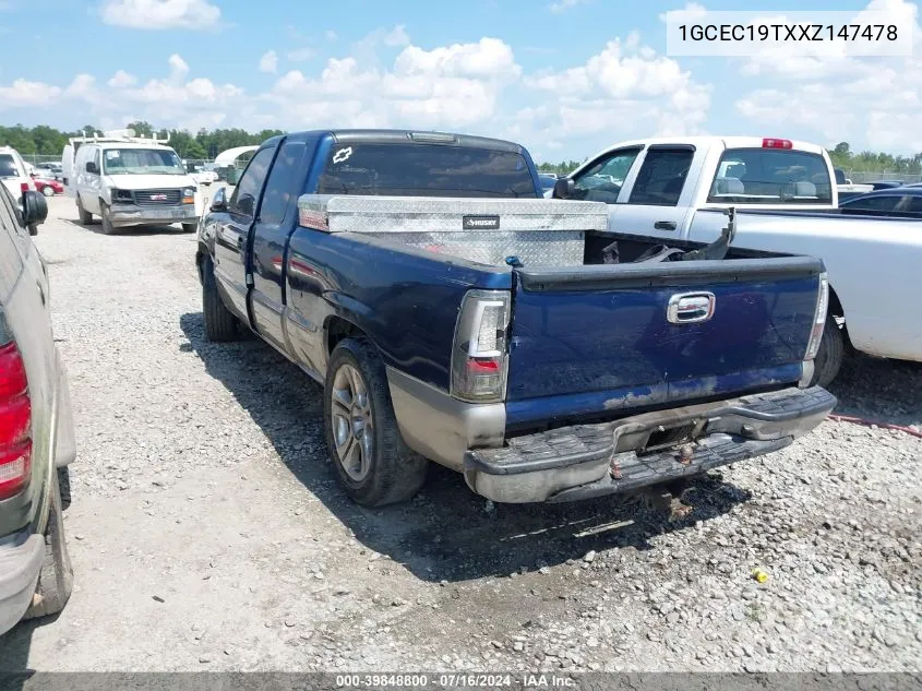 1999 Chevrolet Silverado 1500 Ls VIN: 1GCEC19TXXZ147478 Lot: 39848800